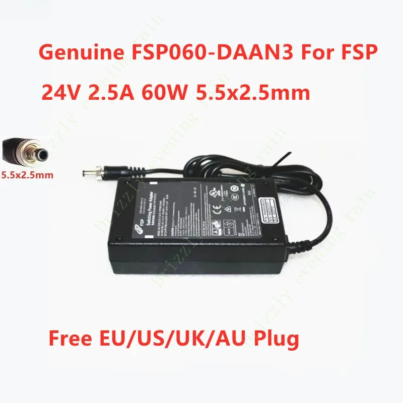 Genuine for FSP FSP060-DAAN3 24V 2.5A 60W 5.5x2.5mm FSP060-DAAN2 AC Switching Power Adapter For Power Supply Charger