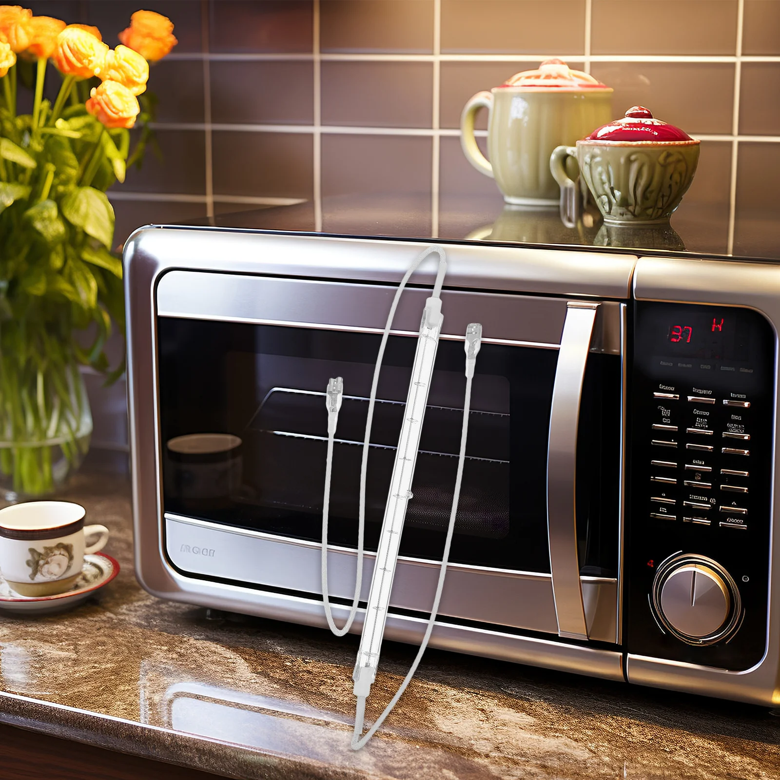 أنبوب سخان الهالوجين، استبدال موثوق به، أنبوب مغير دافئ، مصباح تسخين طويل العمر، عناصر تسخين، مصباح سخان #6