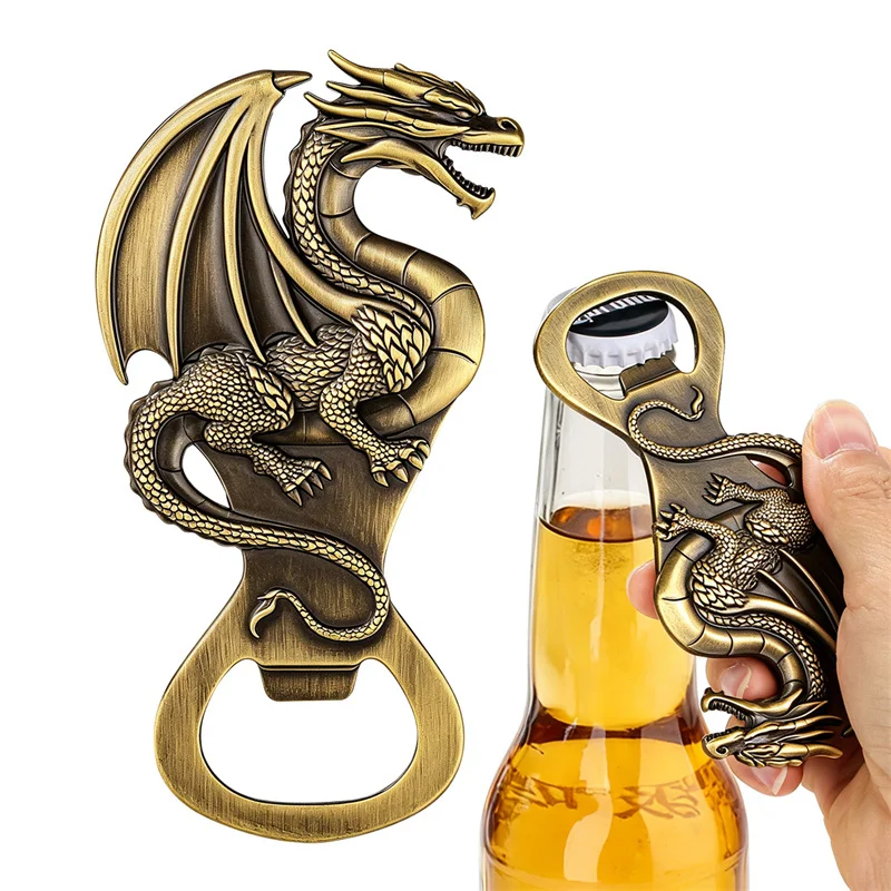 

Creative Western Dragon Shape Bottle Opener Beer Cap Opener for Wedding Bar Unique Gift for Dragon Lovers Collectible Bar Tool