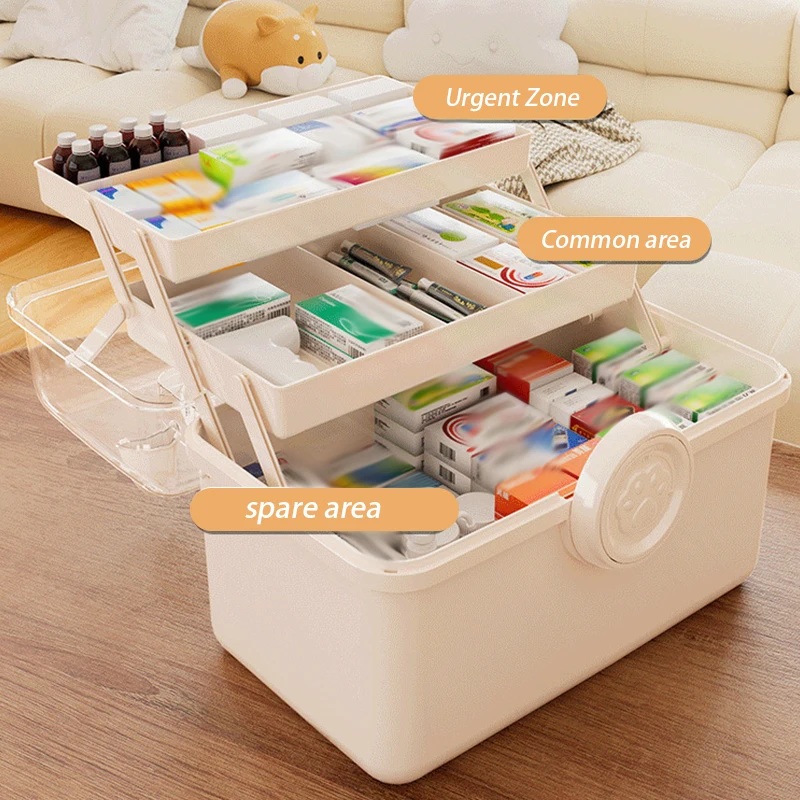 

Large Capacity Home Medicine Box Medicine Storage Box Multi Layer Classification Medicine Box Portable First Aid Medical Kit