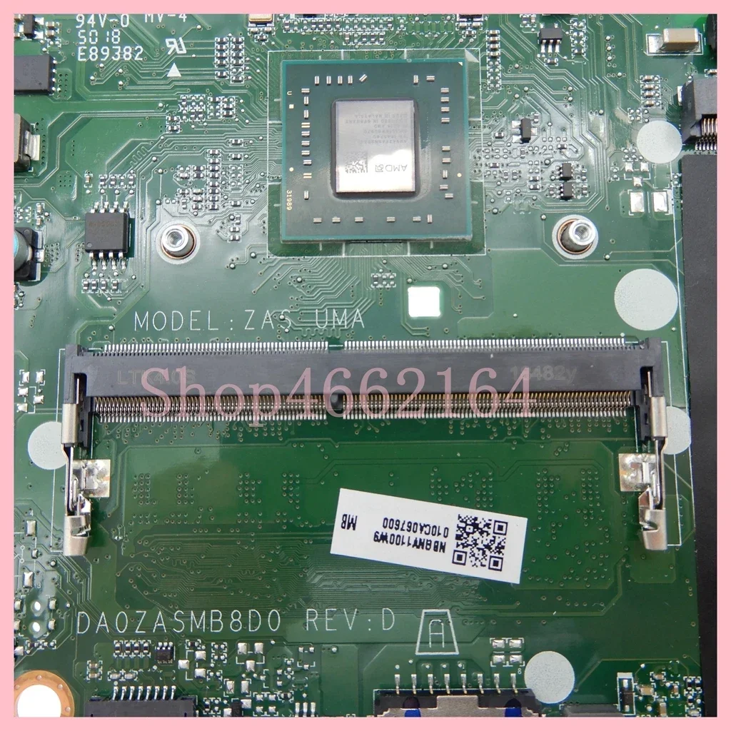 Imagem -05 - Placa-mãe do Portátil para Acer Aspire Da0zasmb8d0 w E2-m9000 A4-9120 A6-9220 A9-9420 Cpu 4gb de Ram A315 A31521