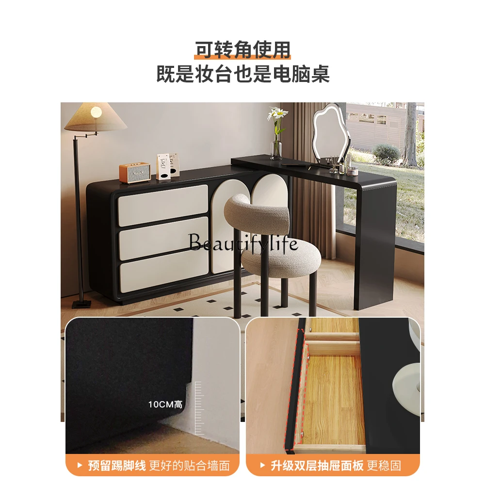 03. *خزانة ملابس لطاولة الزينة بتصميم عتيق لغرفة النوم، خزانة تخزين متكاملة لطاولة الزينة العتيقة #5