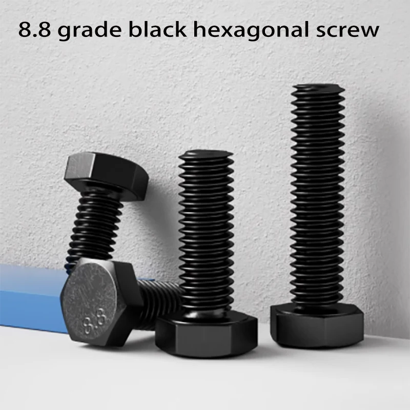 

Black Nylon Hex Screws M3 M4 M5 M6 M8 M10 M12 Plastic Outer Hexagon Head Bolt External Hex Drive Length 6 70mm DIN933