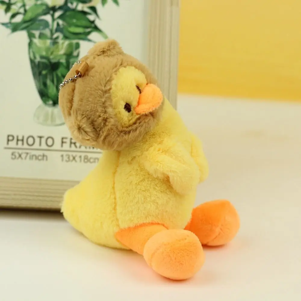 

Fashion Stuffed Plush Cartoon Yellow Duck Keychain Animals Creative Duck Bag Pendant Cute Soft School Bag Pendant