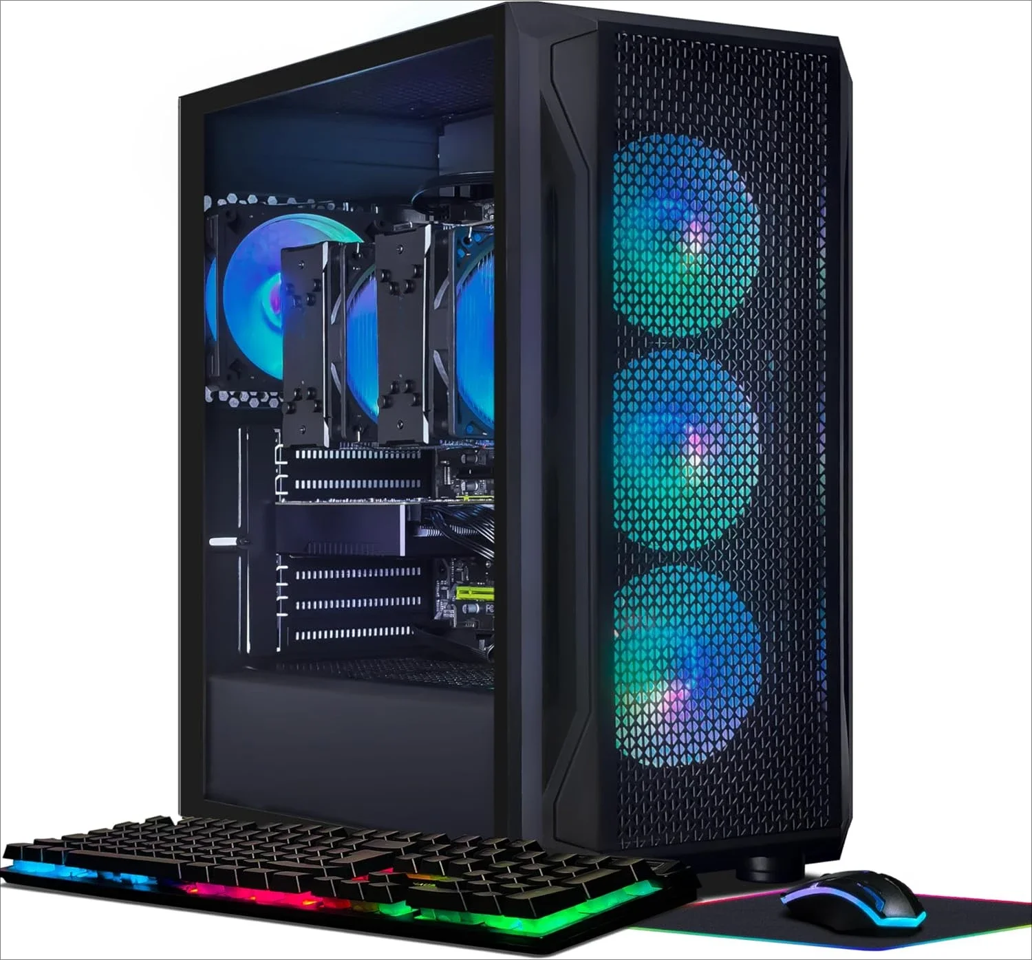 Gaming PC Computer Desktop, Radeon RX 580 8G, Dual Intel I7 Xeon E5 up to 3.7GHz, 16G DDR4 Ram