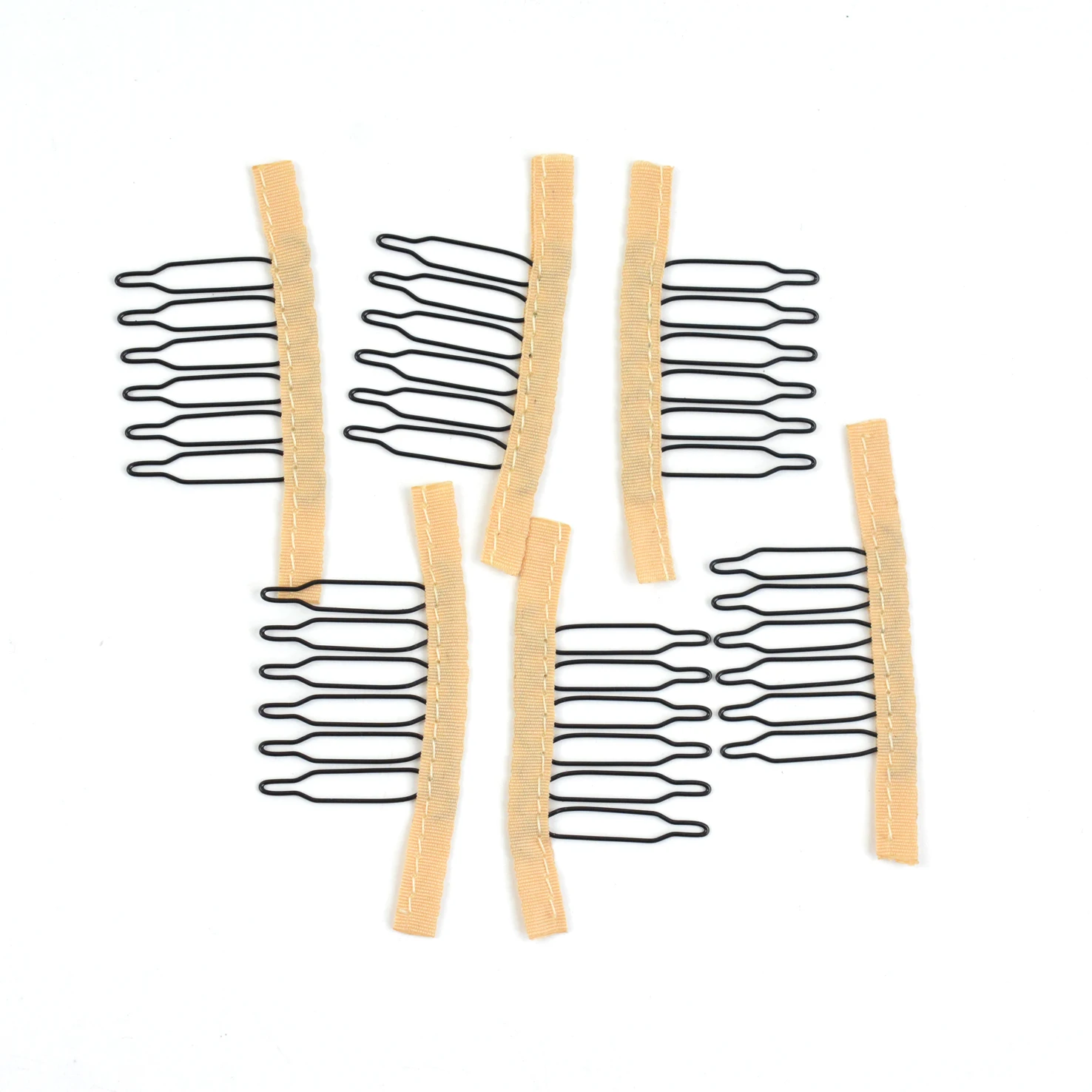 12 Pcs Steel Teeth Wig Combs for Making Wig Caps Wig Clips 6-Teeth Wig Accessories Tools