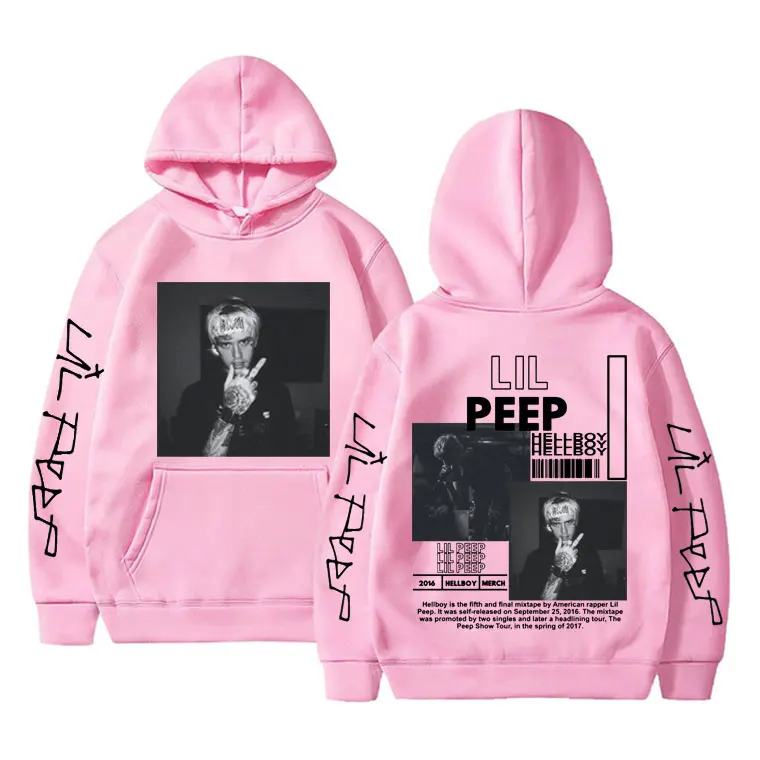 Rapper Lil Peep Hell Boy Crybaby Graphics Hoodie Men Women Hip Hop Fashion Oversized Sweatshirt Men's Casual Vintage Streetwear