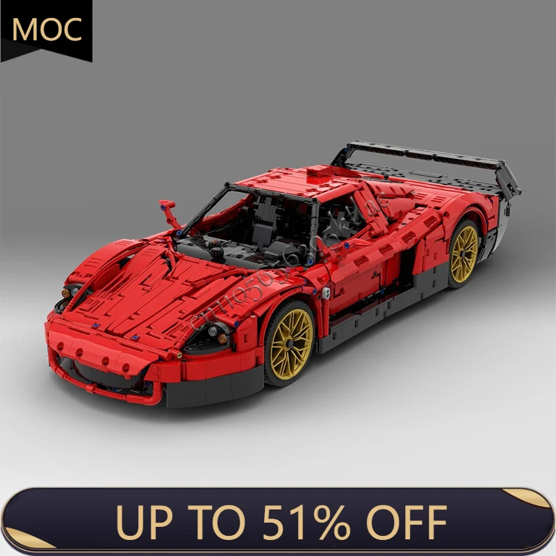 

3888 PCS MOC Technology Racing Red V12 Supercar Model Building Block Speed Vehicle Bricks Toys Kid Adult Surprised Birthday Gift