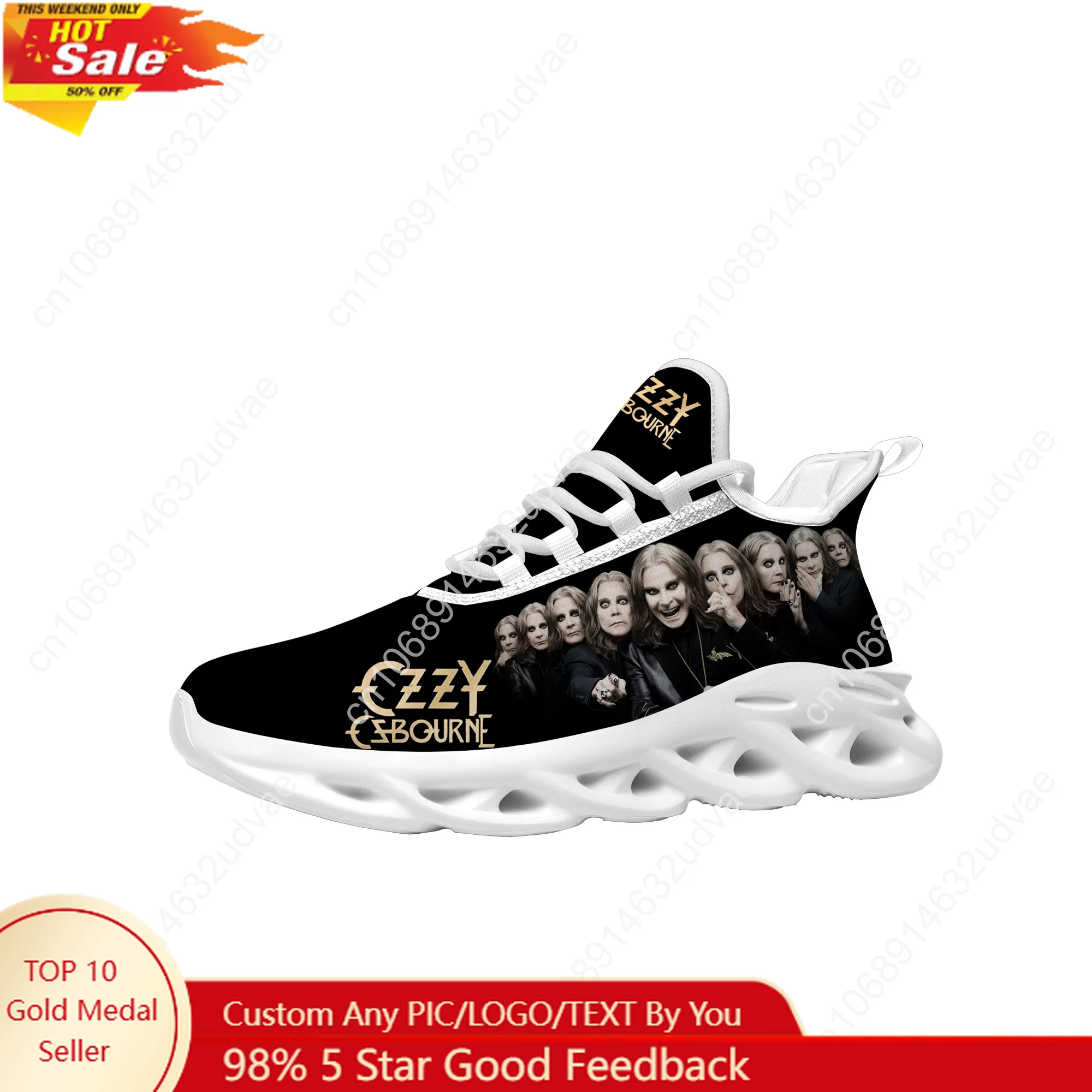 

Ozzy Osbourne Rock Singer Sports Sneakers Mans Womans Running Shoes Sneaker Lace Up Mesh Footwear Tailor Made Shoe White
