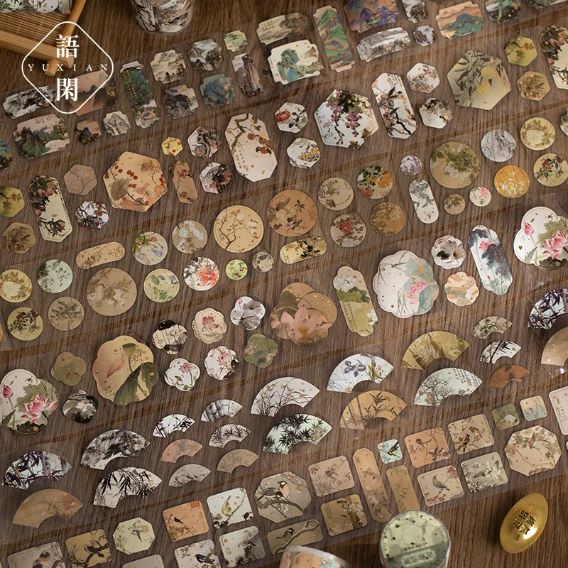 55mm*2m Chinese style Creative Tapes Sticker Vintage Scrapbook Decorative Stickers DIY Notebook junk journal supplies