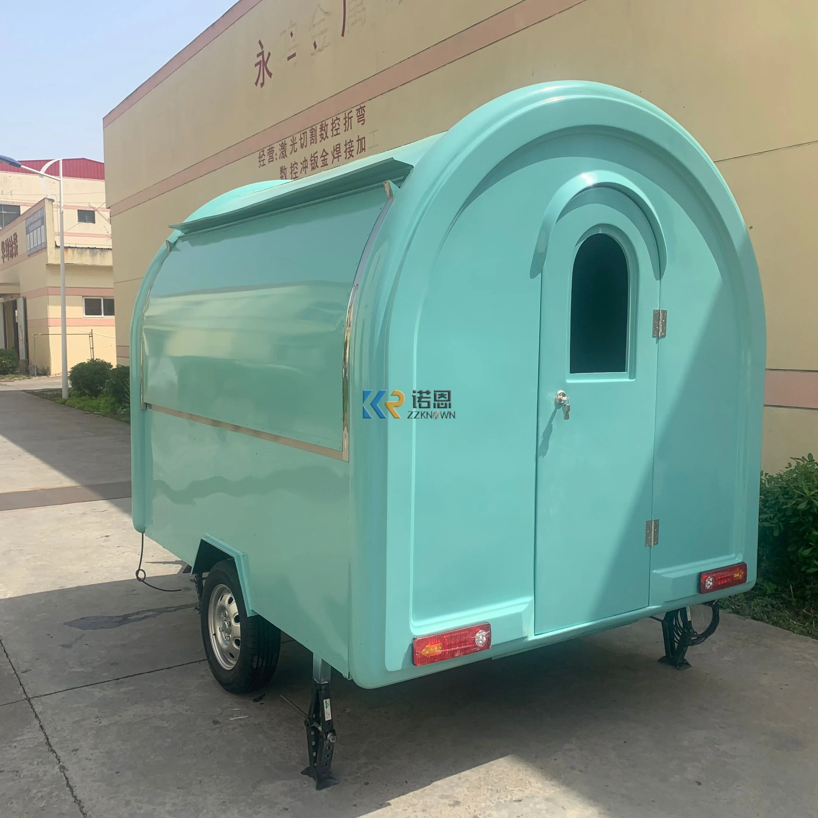 Em estoque 250w reboque de comida móvel cachorro-quente sorvete carrinho de venda fritadeira quiosque de frango van com equipamento de cozinha completo