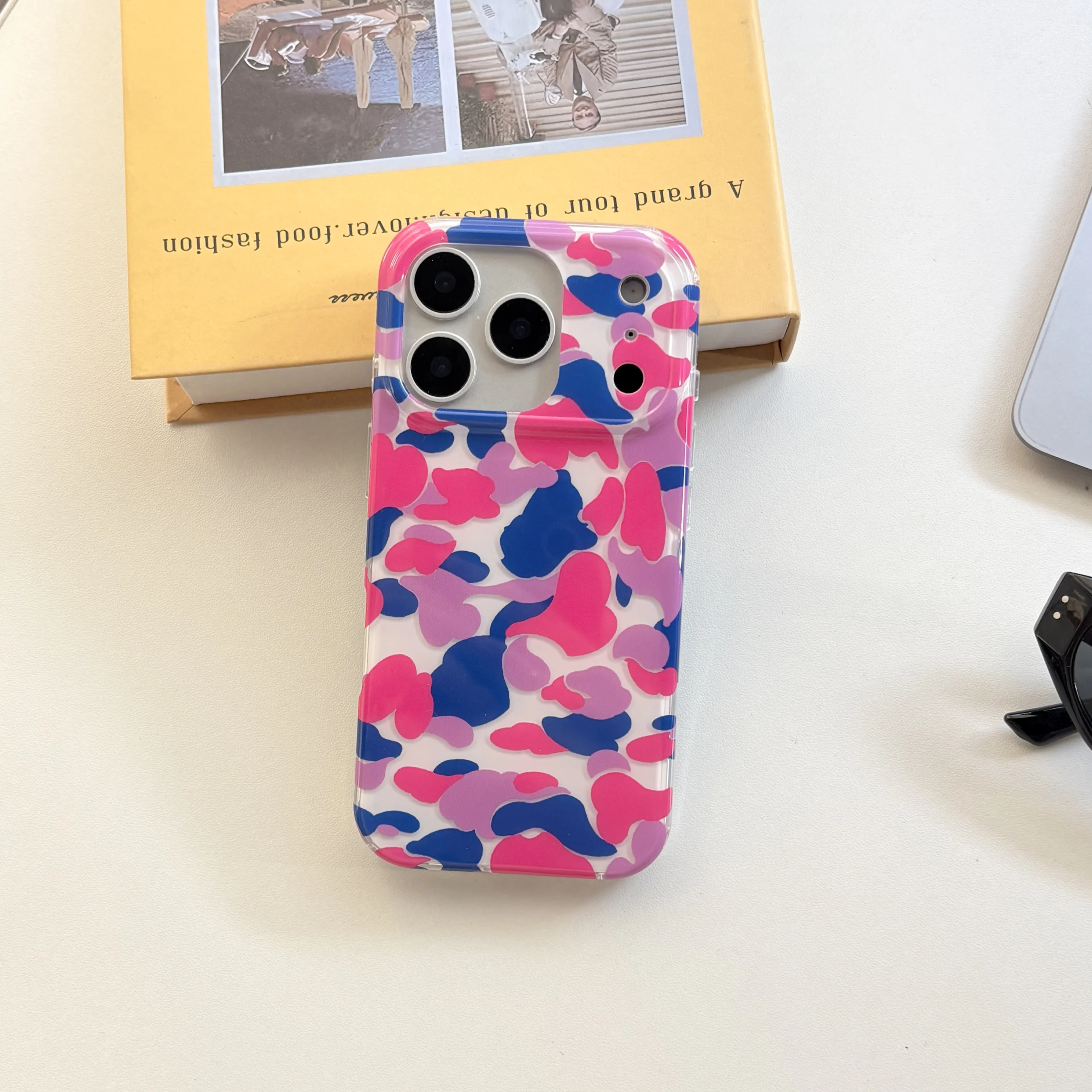 Fashionable Bright Phone Case for iPhone 17 16e 16 15 14 13 12 11 Pro Max XR XSMax 8 7 6 6s Air Plus Feather Texture Back Cover view 6