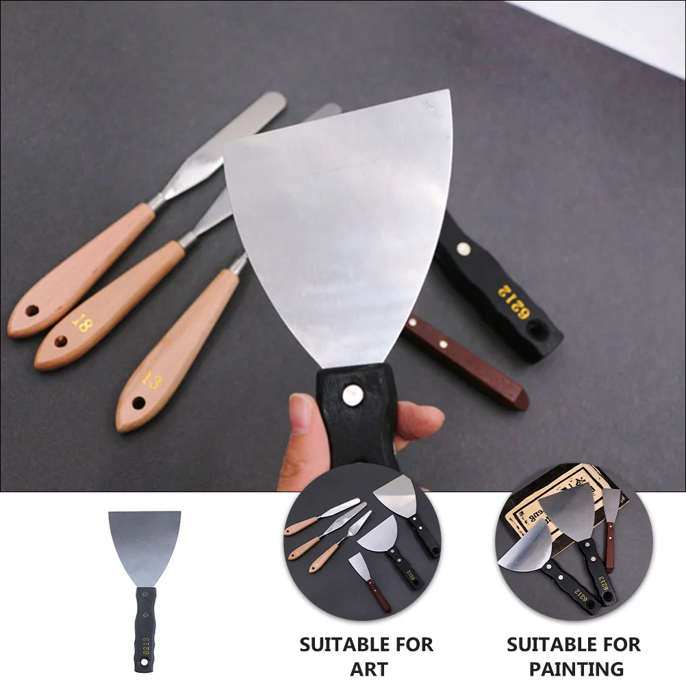 

Oil Paint Spatulas Stainless Steel Scrapers For Art Color Mixing Spatula Tools Acrylic Painting Cutters Canvas Painting Tool Art