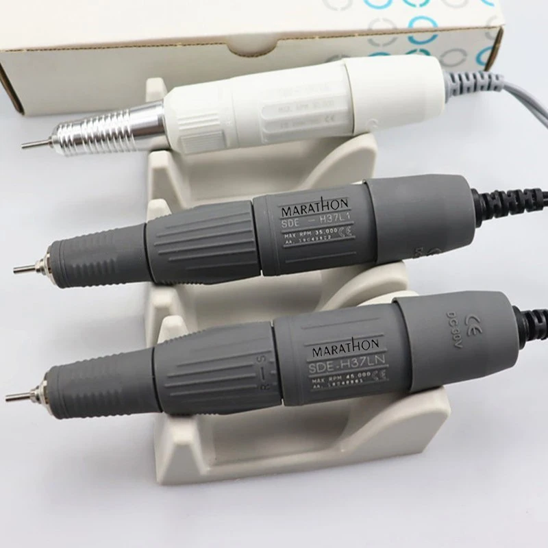 STRONG 210 NAIL DRILL H37L1 SH20N SH37LN handle 35K & 45K RPM Dental LAB MARATHON Micromotor Polishing Handpiece Machine