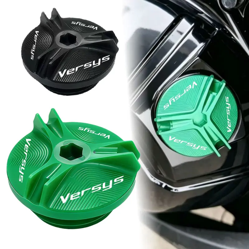 Motorcycle Engine Oil Cap Bolts Fuel Filler Cap Protection Accessories For Kawasaki Versys 650 1000 Versys650 Versys1000