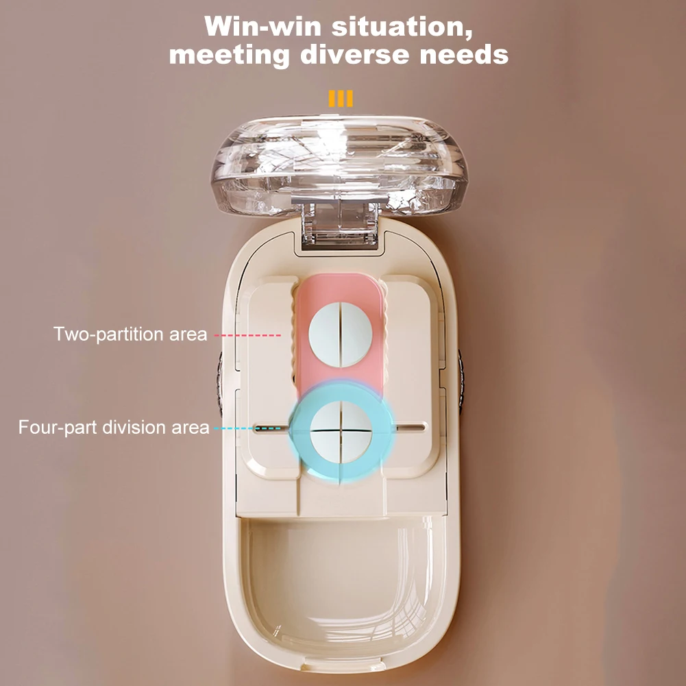 Nowy pojemnik na tabletki 2/3/4 z przegródkami, pyłoszczelny, mały i przenośny, idealny do domu i na co dzień w podróży.