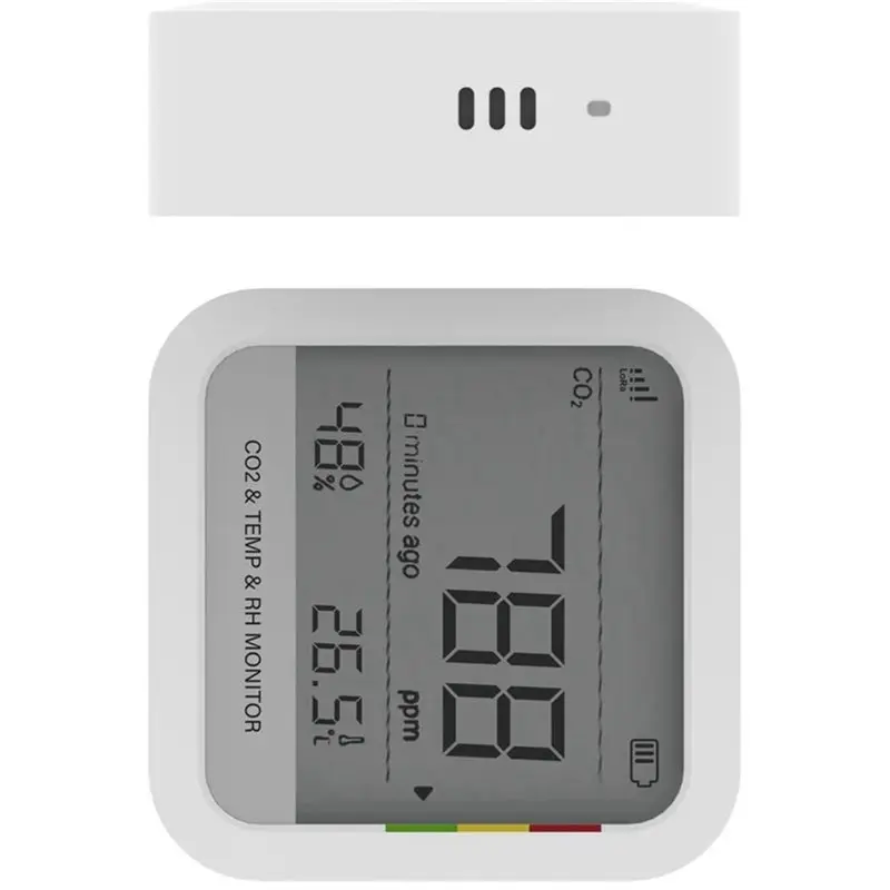 Lorawan CO2 Temperature Humidity Monitor NDIR Analysis Built-In Buzzer Alarm CO2 Temp RH Monitor 915MHZ-A68E