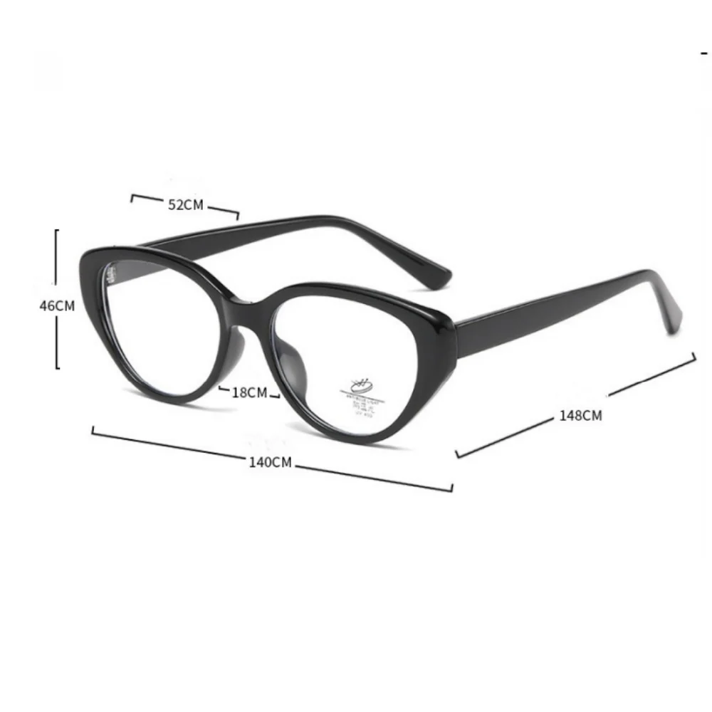 Cat's Eye Reading Eyewear for Women Men Fashion Myopia Glasses Eyeglasses Anti Blue Light Goggles 0 To -4.0
