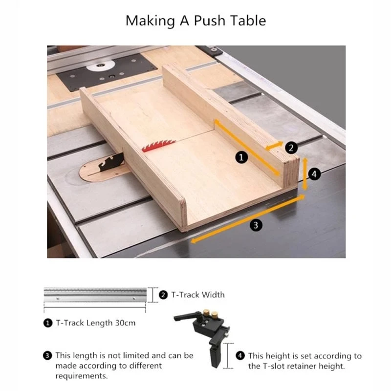 1pc Miter Track Stop Track Limit 30cm T Track For T-Slot T-Tracks Stop Chute Limiter Locator Woodworking DIY Manual Tools