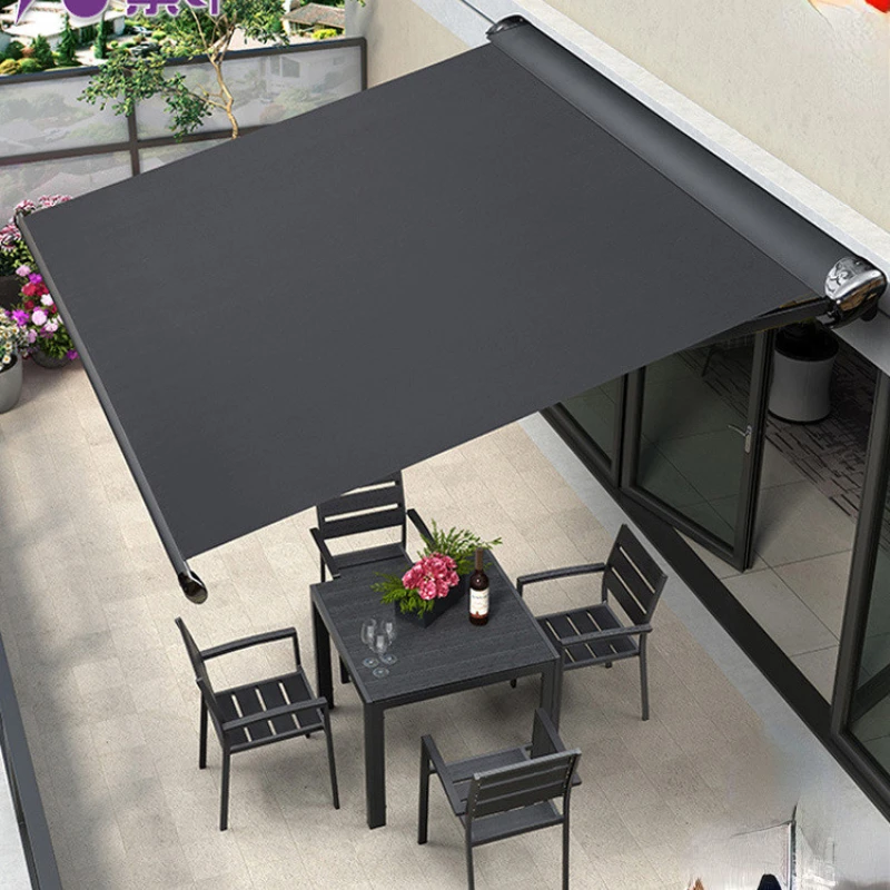 

Sunshade Retractable Canopy Electric Balcony Home Awning Yard Outdoor Rainproof Folding Telescopic Canopy