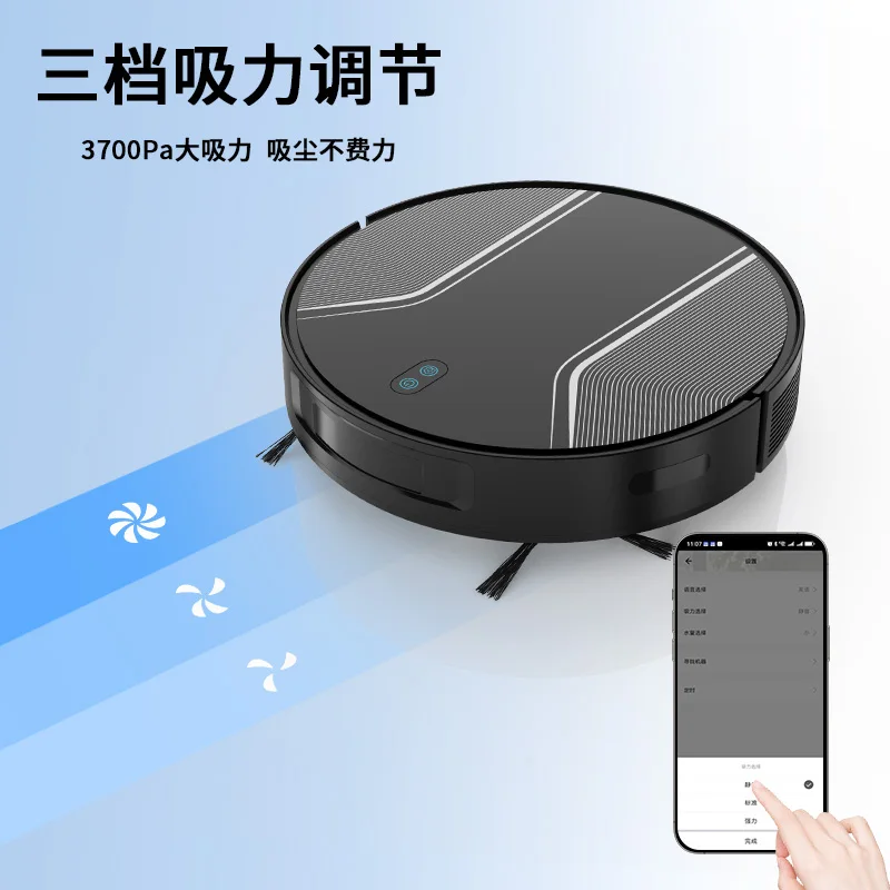 Il più recente robot aspirapolvere 3 in 1 - Aspirapolvere e scopa intelligenti con navigazione giroscopica WiFi, pulizia automatica a umido/secco ricaricabile da 2600 mAh per la casa