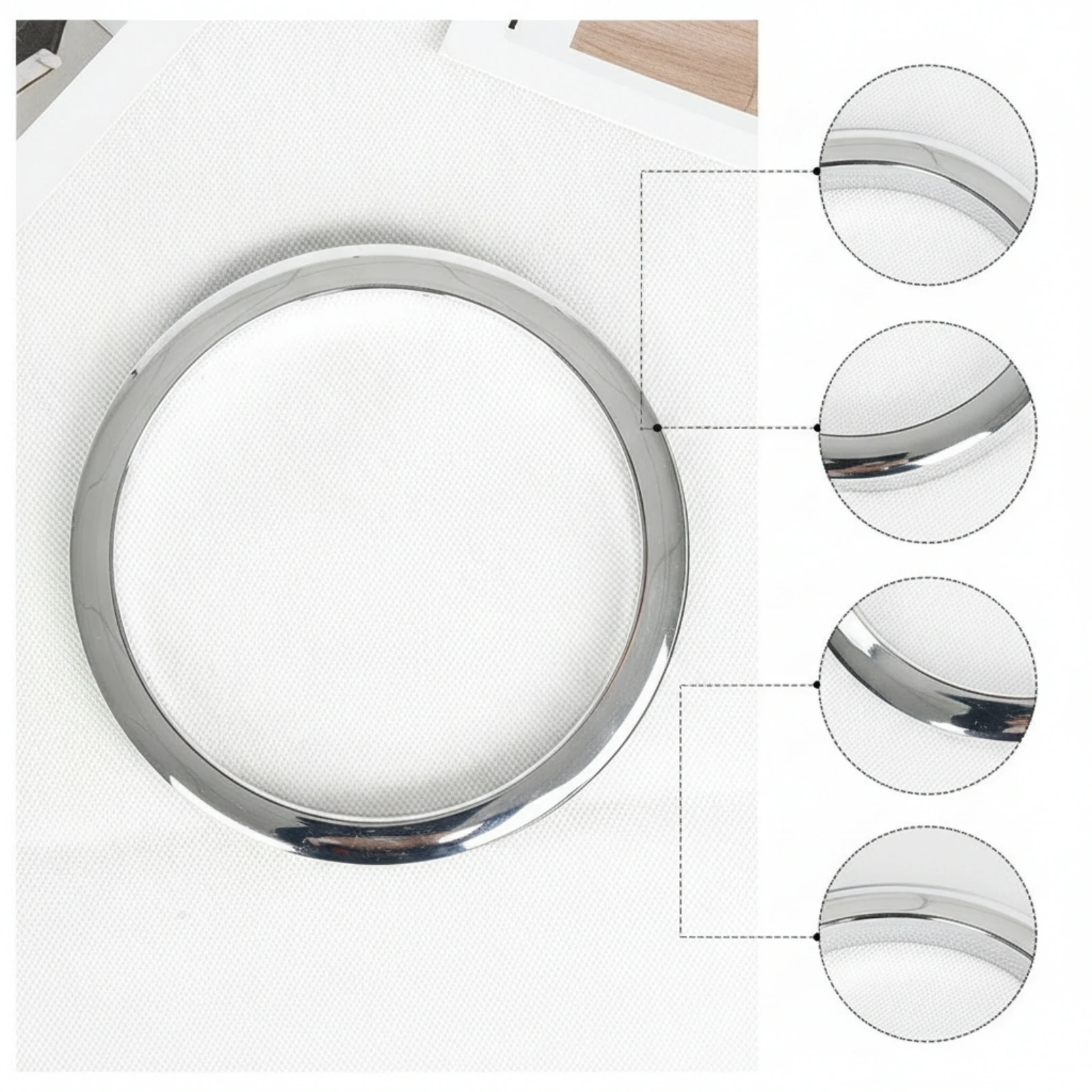 Bass Drum Resonant Head Port Protector Polished Bass Drum Port Collar Drumhead Protector Collar Rigid Round for Drummers