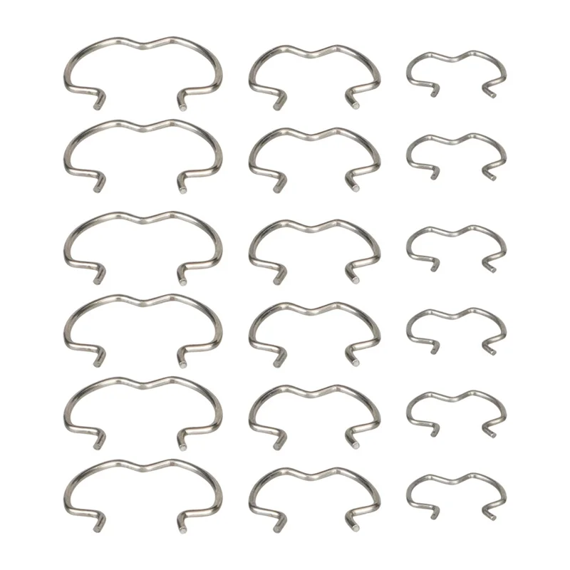 800-801 6-3/8Inch.6-1/2Inch.6-5/8Inch Quick Connector Clips Retaining Transmission Cooler Line Clips Silver Metal 18Pcs-FSM - Image 4