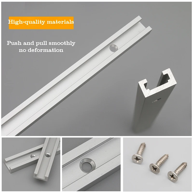 hit productWoodworking T-slot Slide Track Aluminium Alloy T-tracks Miter Track for Woodworking Saw/Router Table Workbench Tools