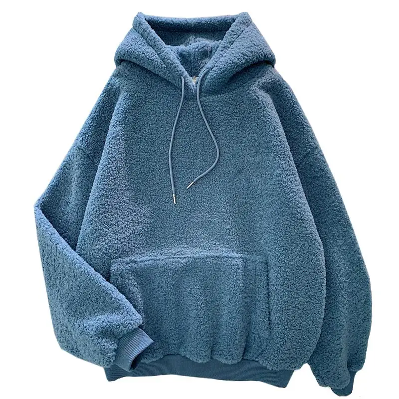 

2025 Winter New Style Men's and Women's Solid Color Plush Sweatshirt，Comfortable Loose Home Clothes Suitable for couples to wear