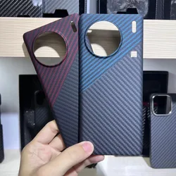 Carbon Fiber Case for Vivo X90 Pro Plus Lens Protective Phone Case Aramid Fiber Cover Business Phone Accessory