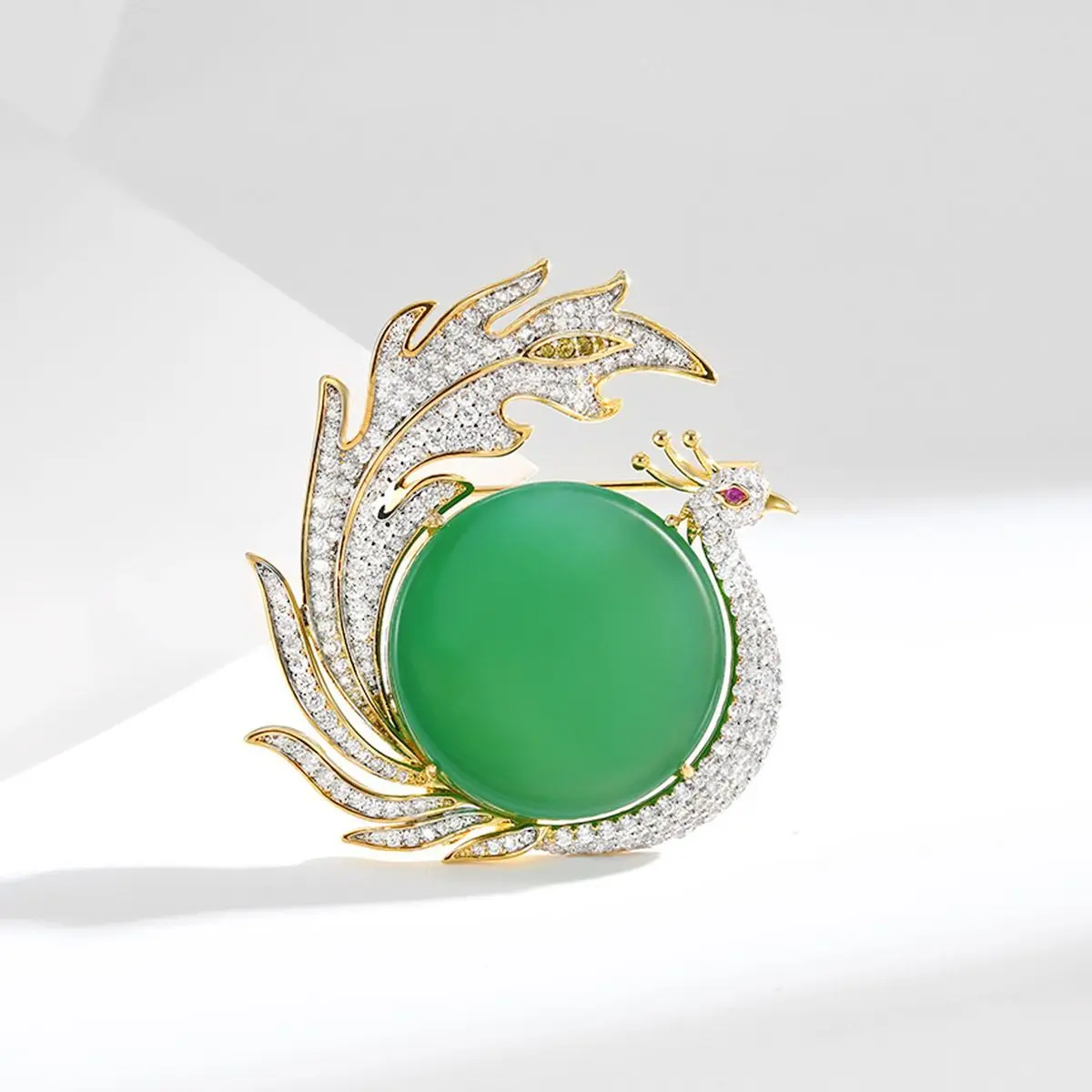 New Light Luxury Elegant Rhinestone Phoenix Peacock Brooch Fashion Animal Corsage For Evening Party