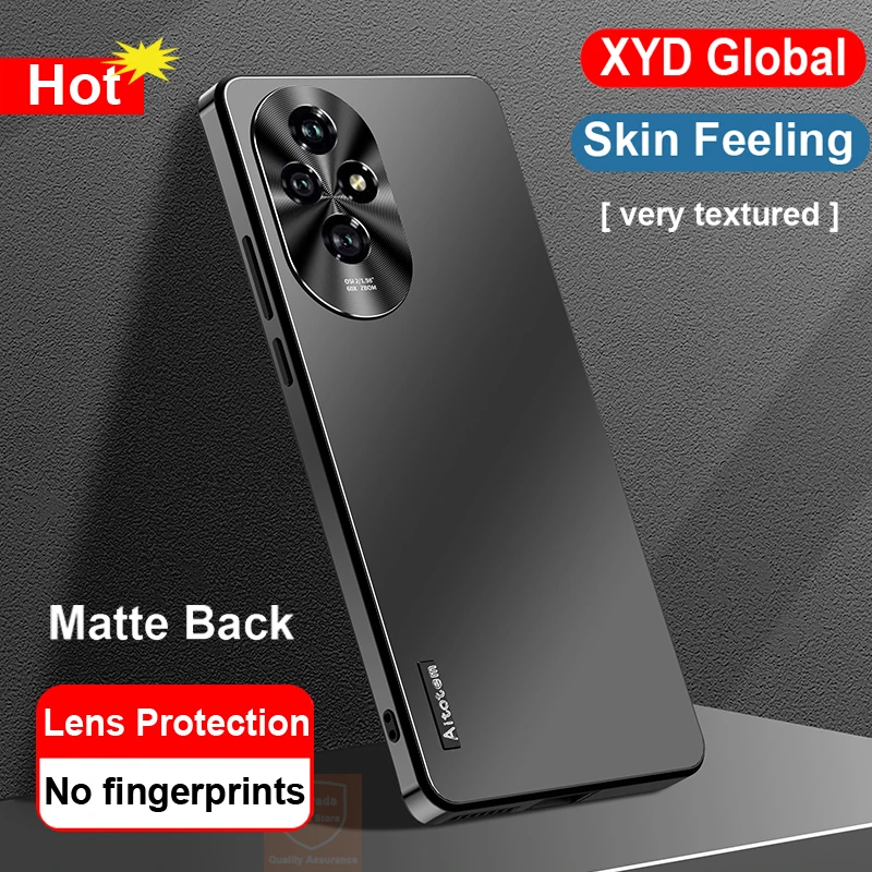 

Для Honor 200 Pro Чехол Skin Feeling брендовый Матовый Телефон чехол для Honor 200 Pro Чехол Подушка безопасности Бампер модная задняя оболочка