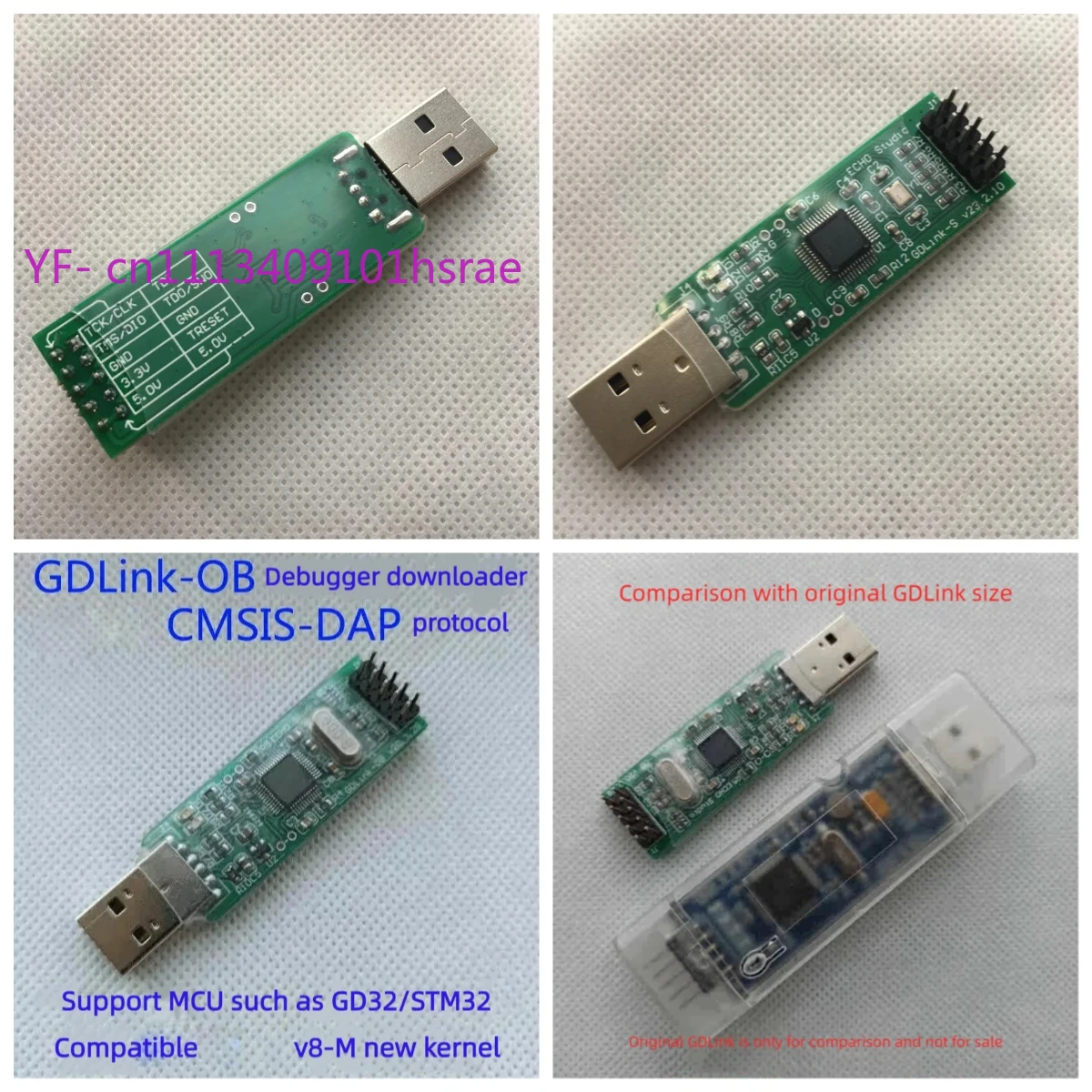 GDLink-OB Debugger Programmer, CMSIS-DAP Interface Emulator, USB Downloader for GD32 STM32 Cortex M MCU