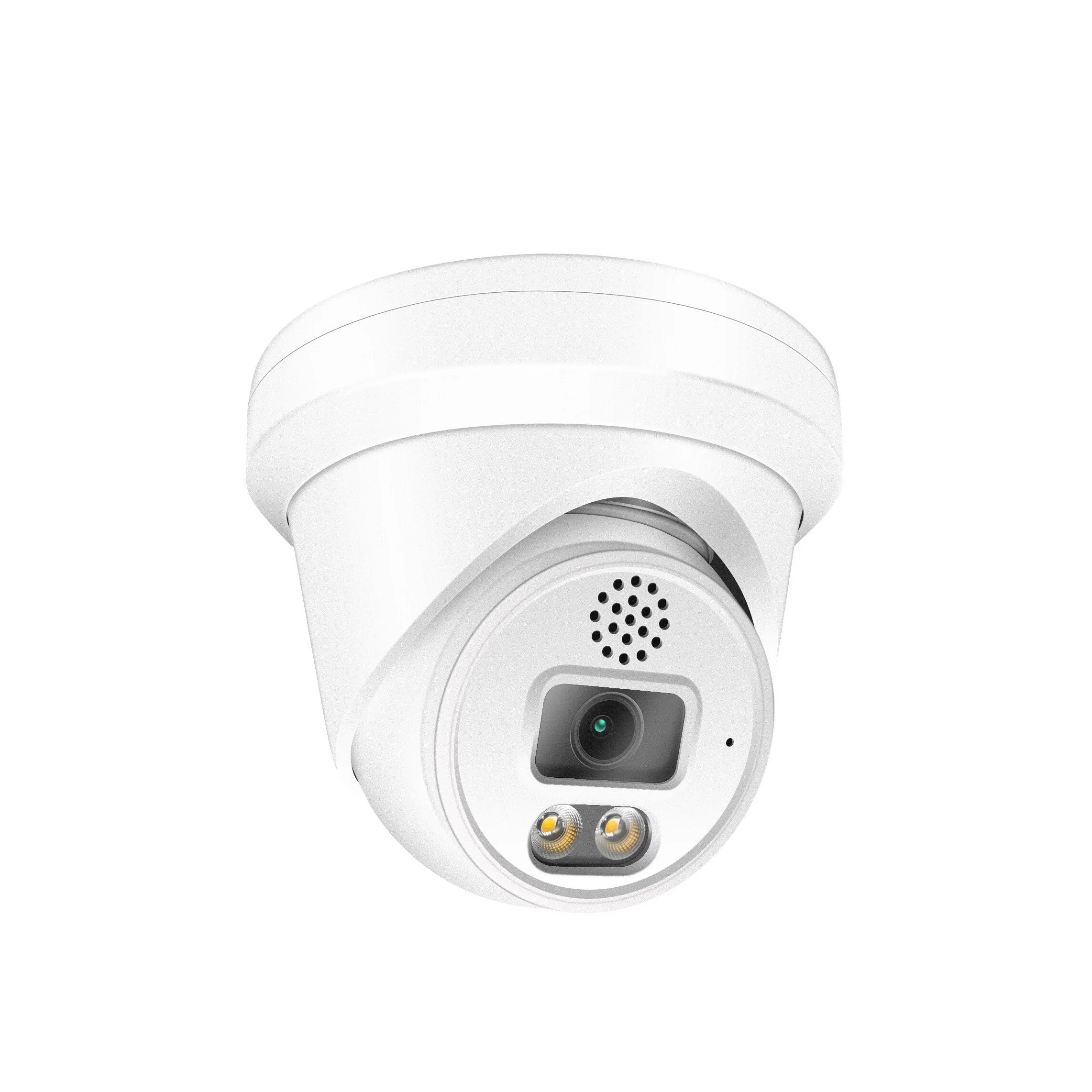 Two way audio and SD card slot 2.8mm lens 8mp colorVu turret ip camera, support plug and play working with HIK POE NVR