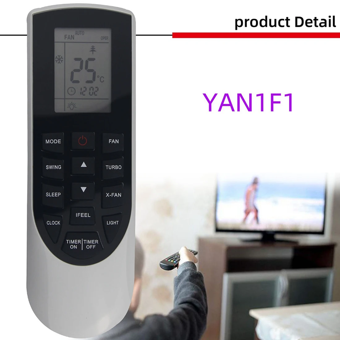 بديل جهاز التحكم عن بعد لمكيف الهواء YAN1F1 الجديد لوحدة تحكم تكييف الهواء Gree