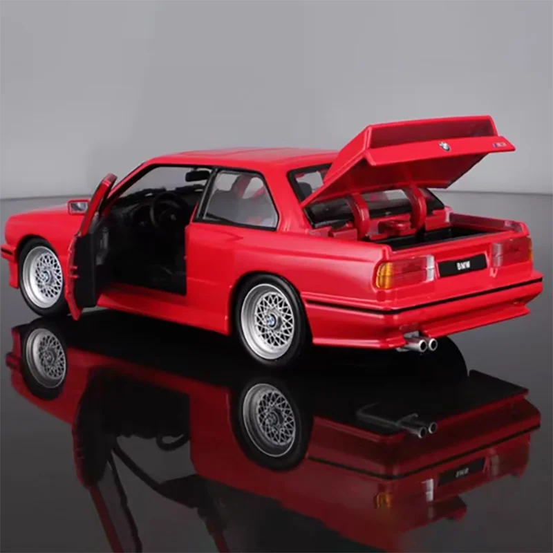 Scale 1/24 Alloy Diecast Metal BMW M3(E30) 1988 Car Model Simulation Handicraft Adult Toy Decoration Collectibles Gift