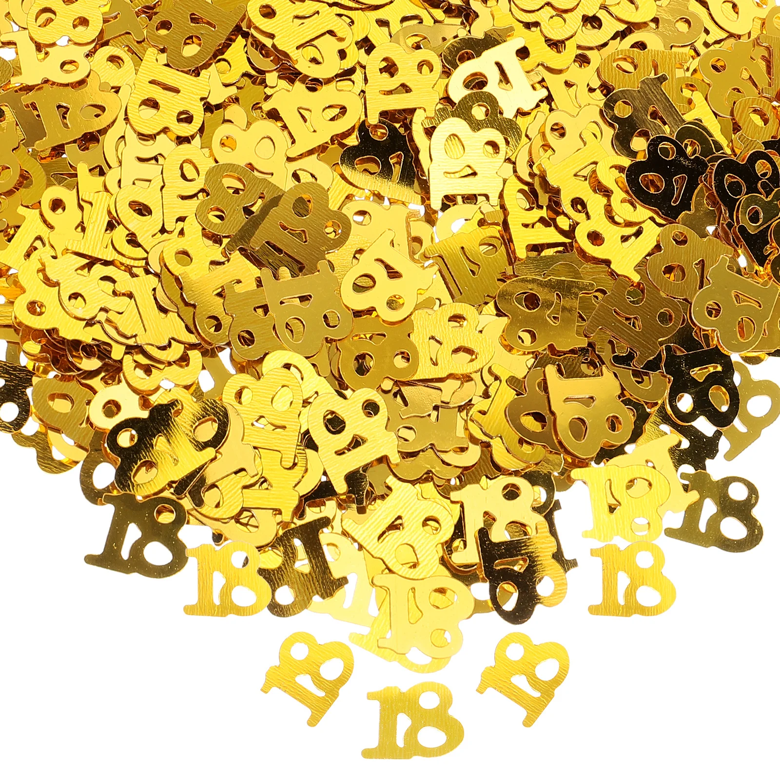 

600pc Plastic Birthday Confetti Number Pattern Flame Retardant Shiny Decor For Wedding Party Festival Diy Table Confetti