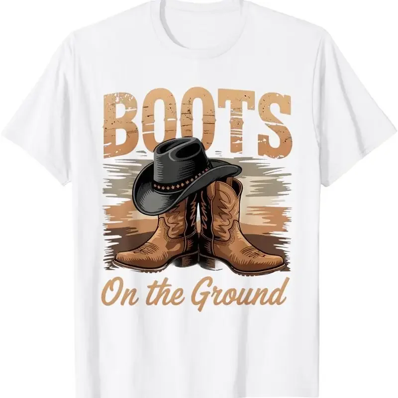 Boots On The Ground Cowgirl Line Dance Bling Cool T Shirt