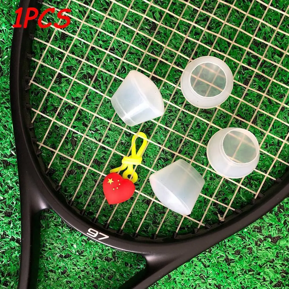 1 pz antiurto Silicone Energy Sleeve racchetta da Tennis racchetta paraurti Sport scintillio accessori End Grip Cover maniglia Q7T1