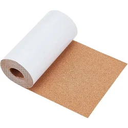 Rollo de corcho autoadhesivo de 98,4x5,9 pulgadas, estera de corcho de 1 mm de espesor con respaldo adhesivo fuerte para decoración de paredes, fiestas y manualidades DIY