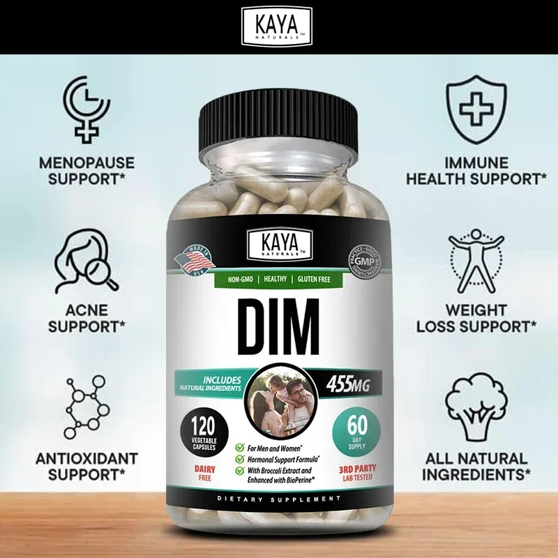 DIM Capsules - DIM Supplement for Men and Women | Herbal Supplement for Hormone Balance, Menopause and Prostate