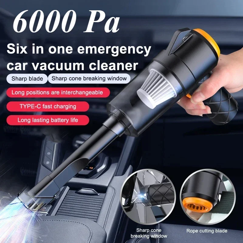 6000pa Car Vacuum Cleaner High-power Mini Charging Multifunctional Blowing And Suction Handheld Car Vacuum Cleaner