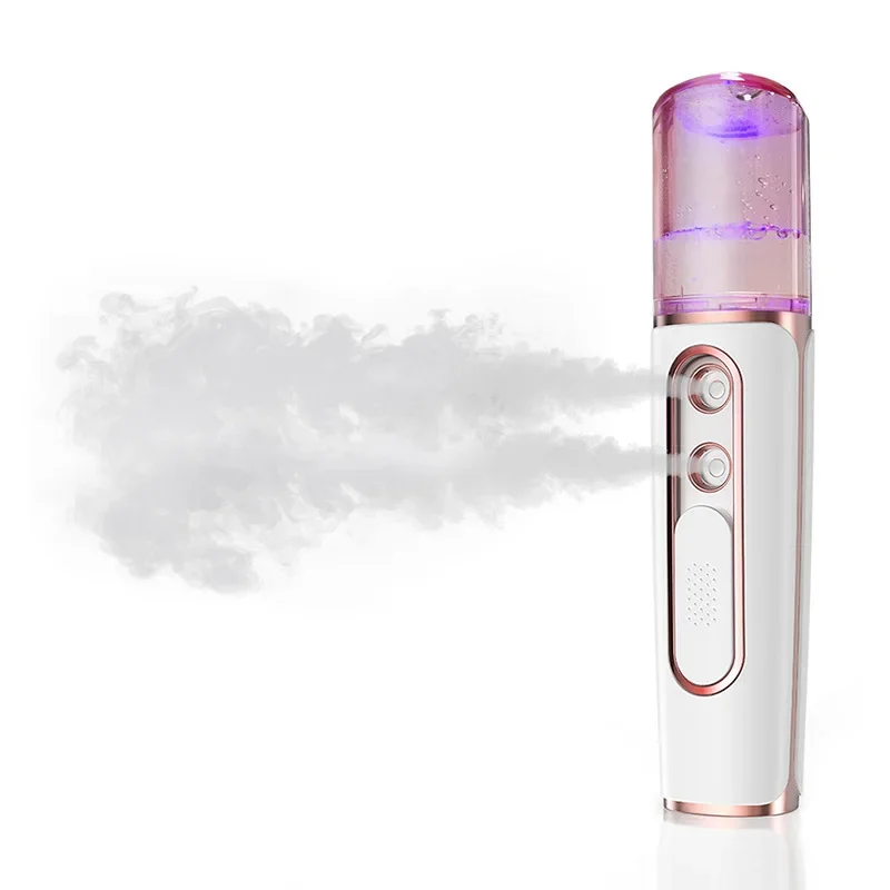 Double Hole Spray Hydrating Instrument Portable USB Charging Facial Moisturizing Beauty Instrument Mini Humidifier