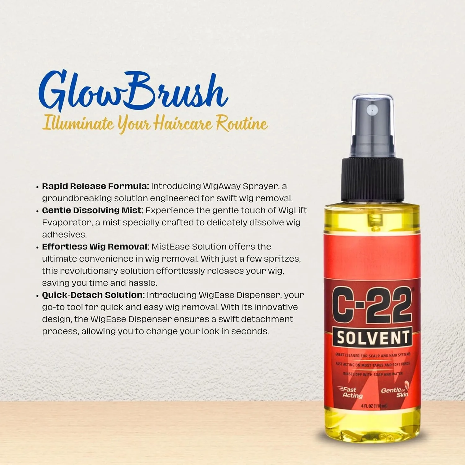 Wholesale Adhesive Solvent Remover Extreme Strong Hold Glue for Toupee 118ml Human Hair Wigs Spray With Brush