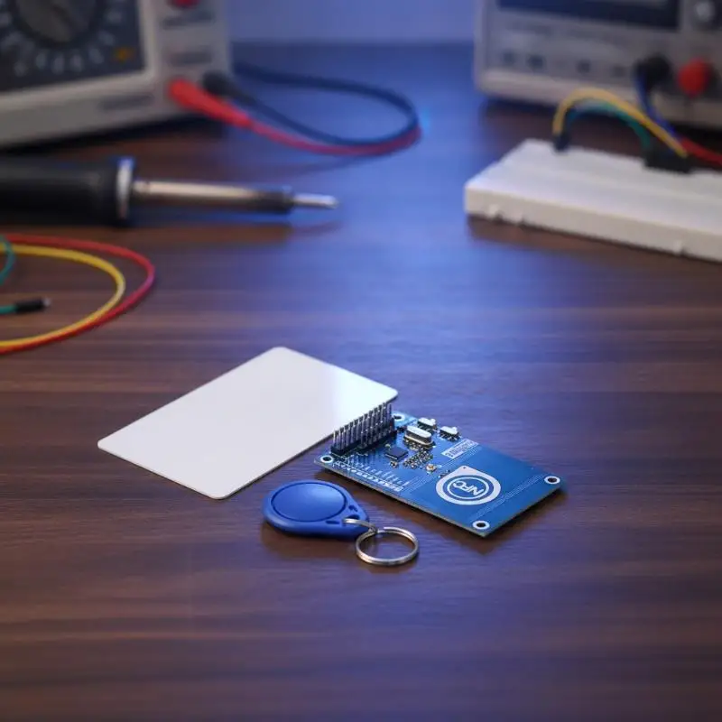 NFC RFID Reader Writer Module for Electronics Hobbyists with Tags for DIY Access Control Projects