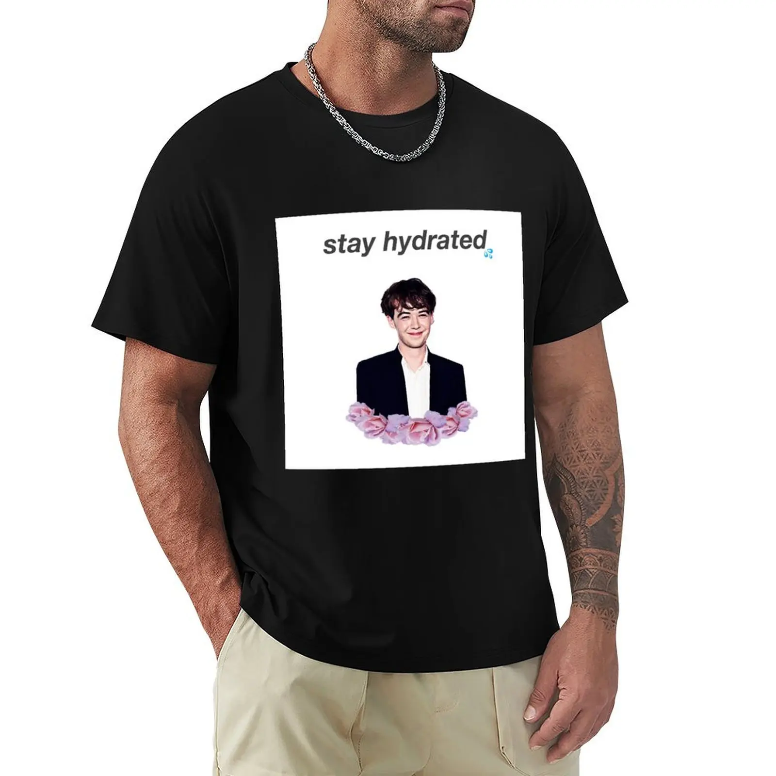 

Alex Lawther - Stay Hydrated T-Shirt sports fans man clothes custom t shirt vintage graphic tee black t-shirts for men