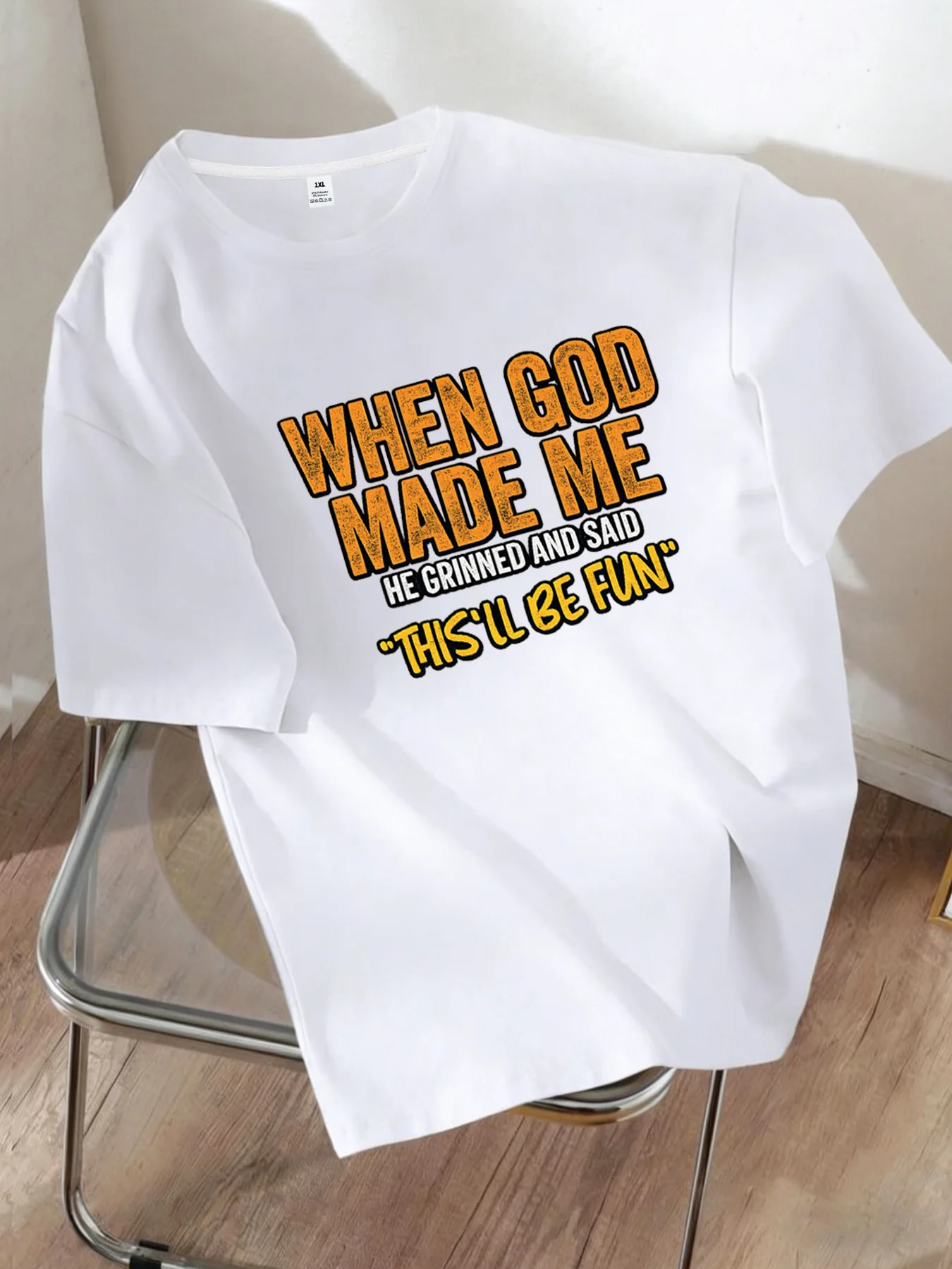 

[YJ00937]Trendy Letter Print Plus Size Women's Crew Neck T-Shirt Summer Casual Short Sleeve Top Fashionable Versatile