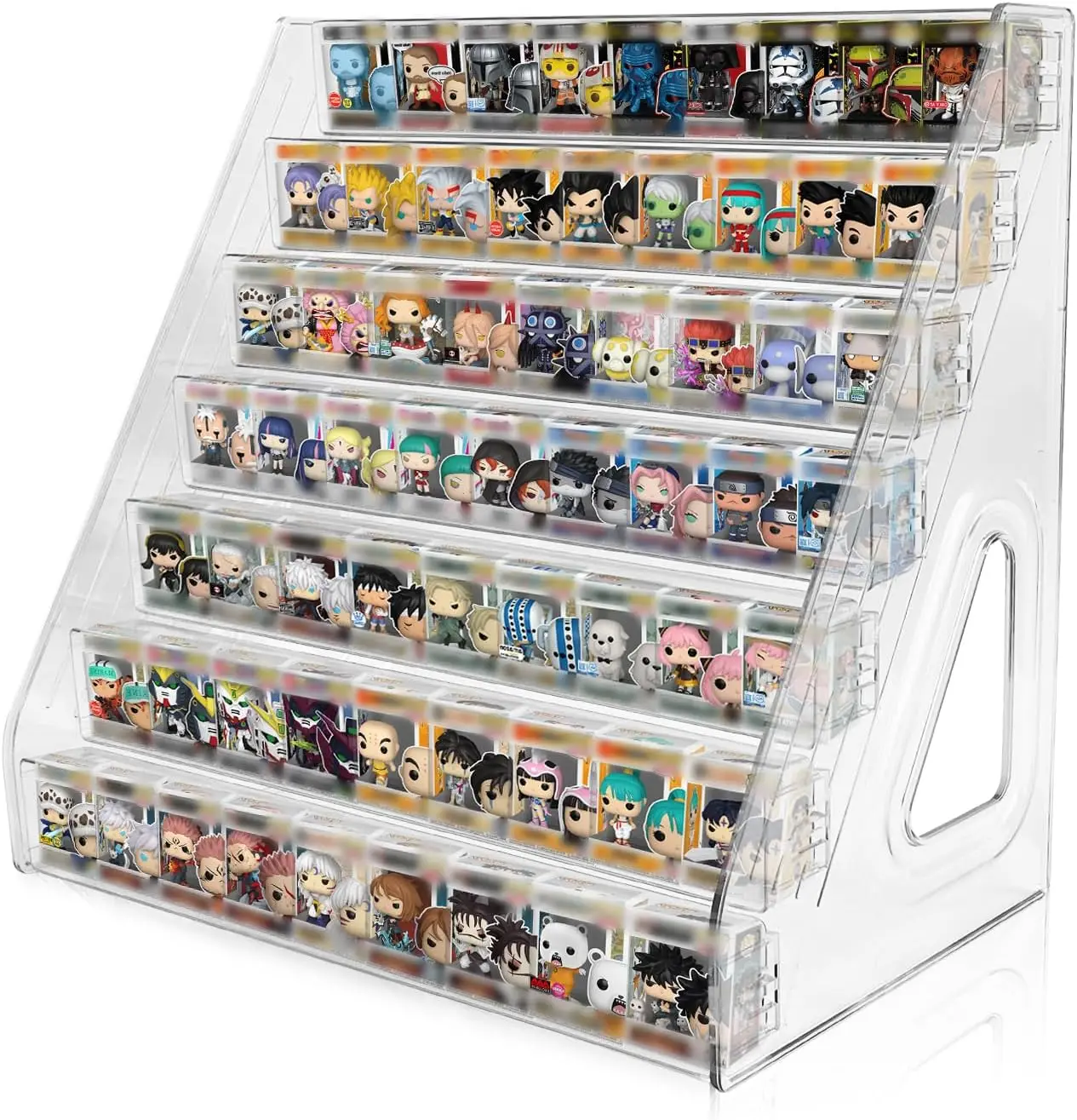 

7-Tier Acrylic Display Shelf for Mini Collectible Toys, Figure Organizer with Large Capacity