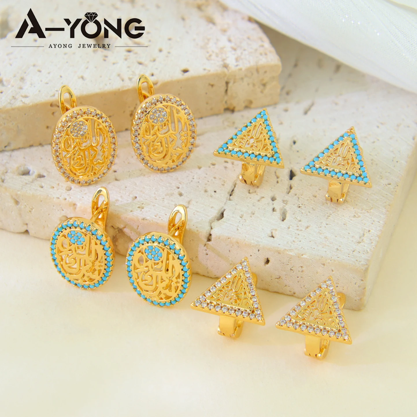 Fashion Turkish Coins Stud Earrings 21k Gold Plated Italian Luxury Round Cocktail Ear Nail Dubai Women Wedding Party Jewelry