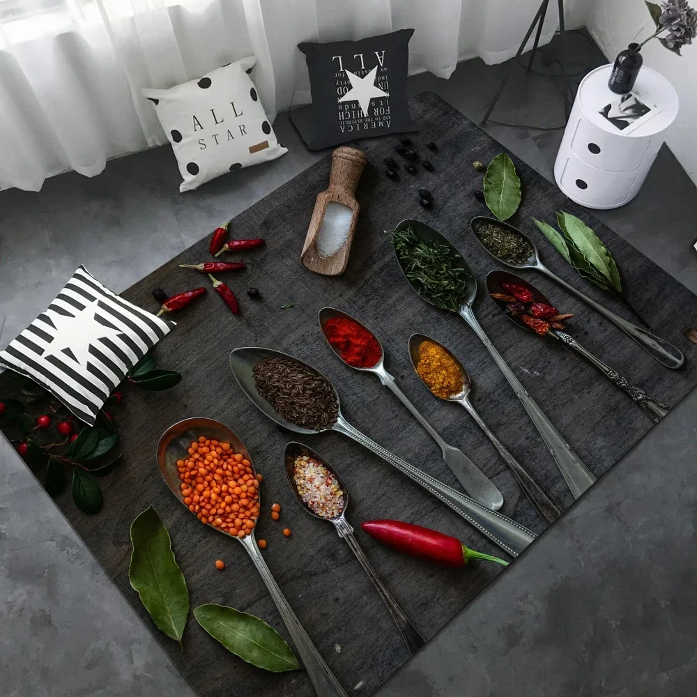 Spice Food Floor Mat Home Carpets Modern Art Living Room Area Rug Doormat Bathroom-Toilet Mats Bedroom Hotel Decor Floor Mat